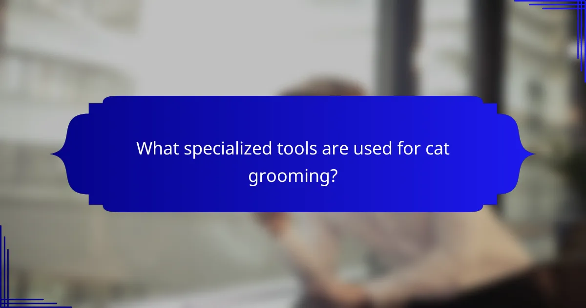 What specialized tools are used for cat grooming?